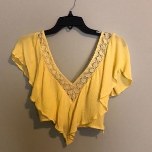 Yellow crop top